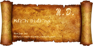 Méh Diána névjegykártya